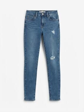 Levi's 721 Women Jeans 25 High Rise Skinny Distressed Blue Denim Casual Everyday